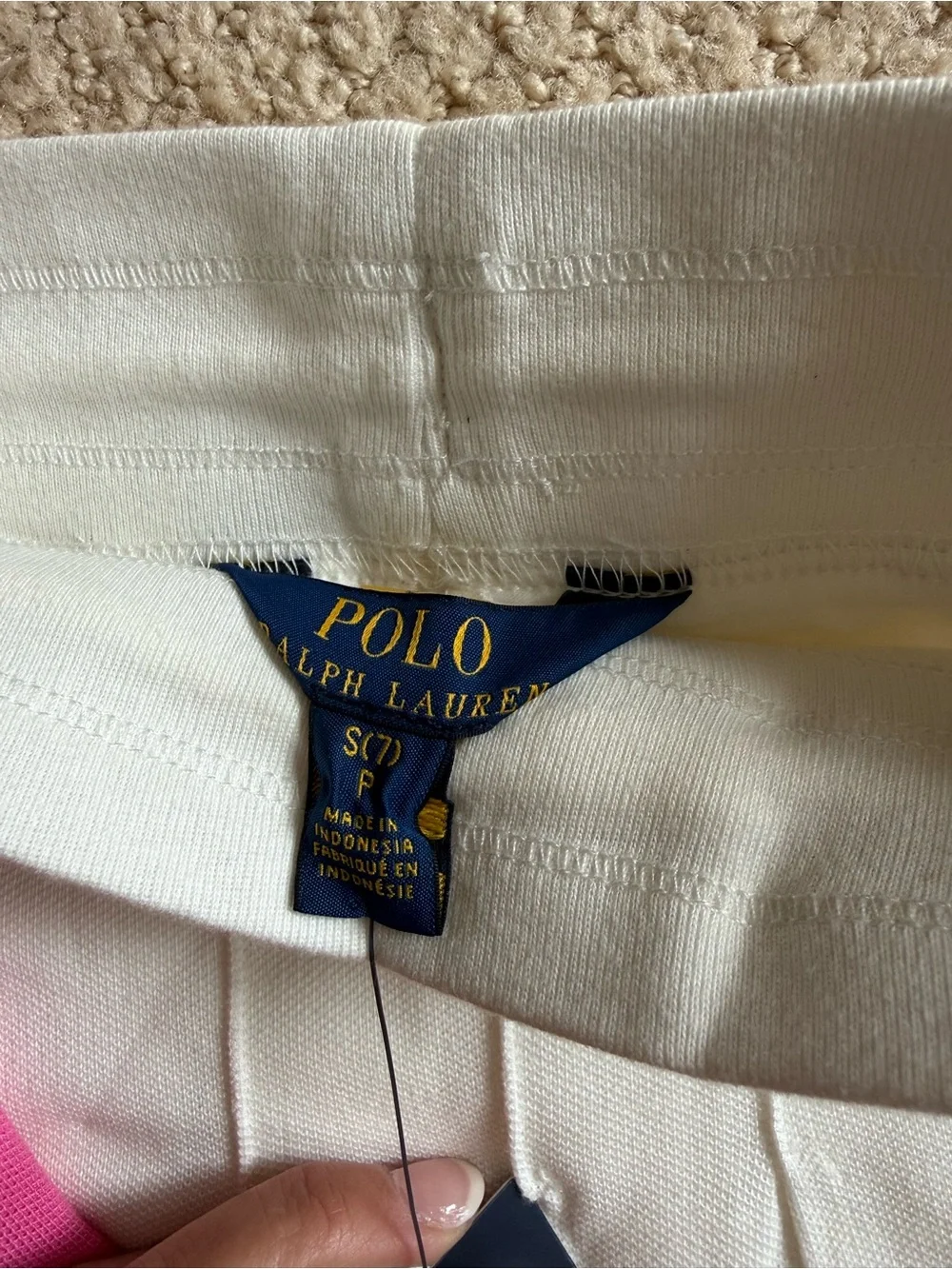 Ralph Lauren Hot Pink Polo Shirt with White Pleated Skirt Set